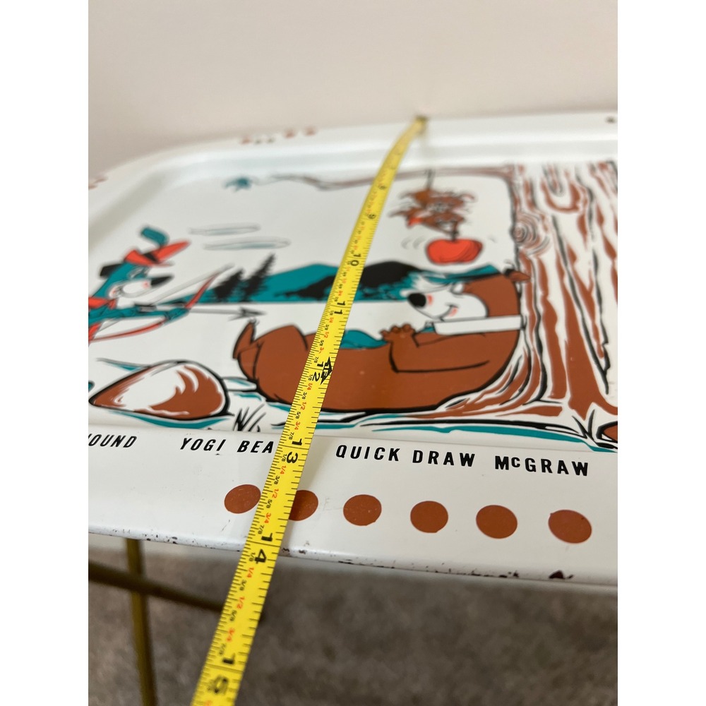 Yogi Bear Huckleberry Hound Mr Jinks 60s Vintage Hanna Barbara TV Tray  Table - Picture 5 of 14